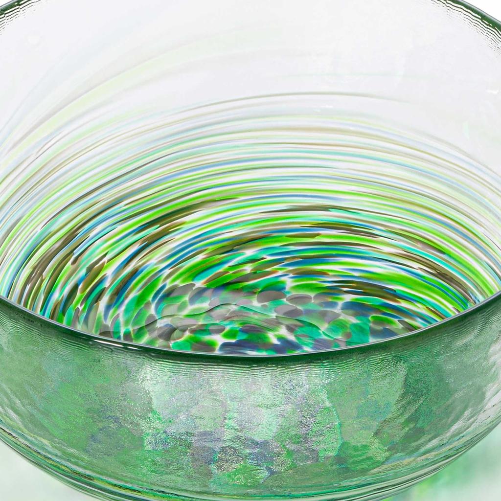 Aderia Glass Six Forest Gift Made in Glass Nature Traditional Handcrafted in a Japanese Nordic Style (ADERIA) [Tsugaru Bowl, Colors, Design, Boxed,