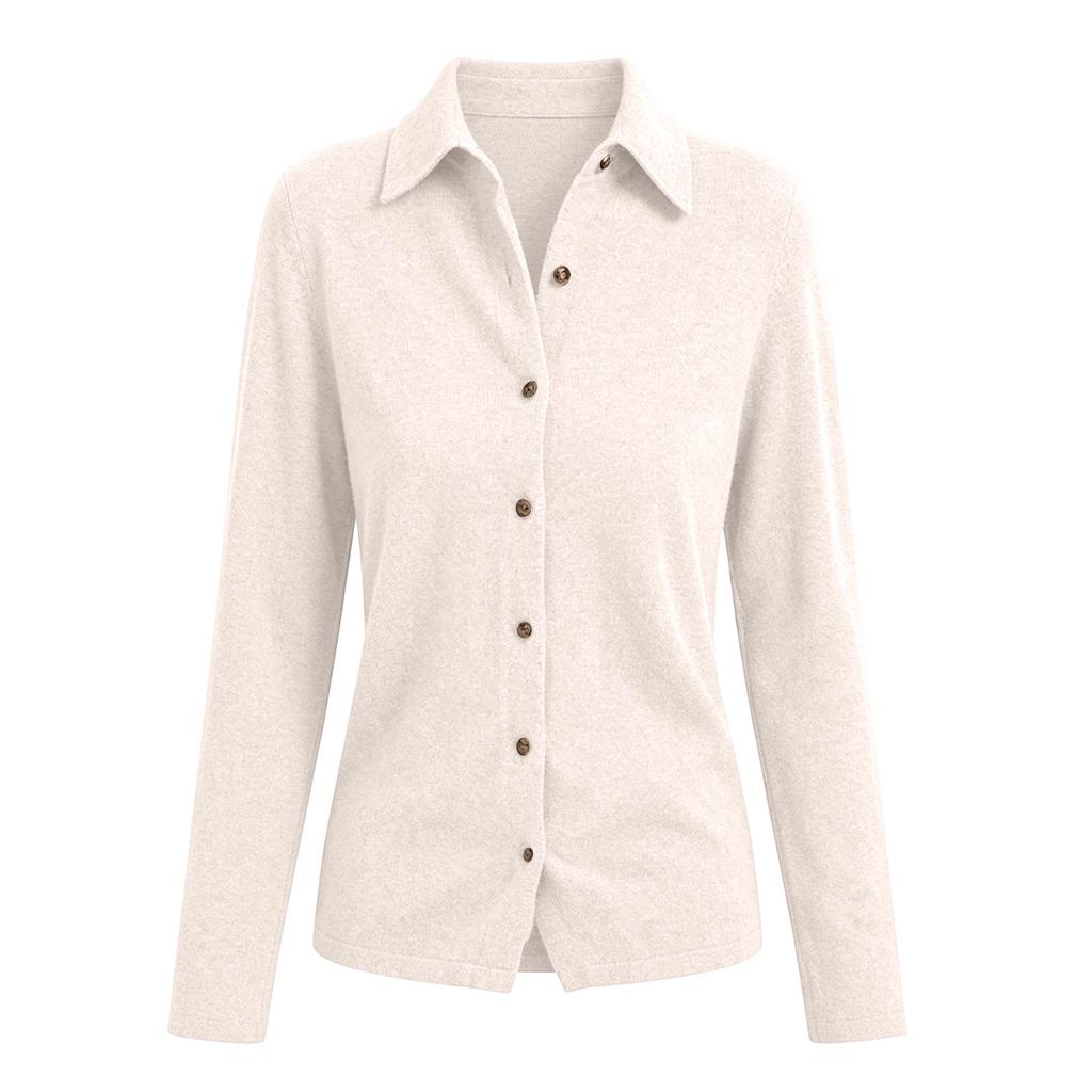 Women's Casual Knit Collar Shirt for Everyday Wear