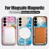 Blue Ocean Dolphin Print Case For Samsung Galaxy S26 Ultra S25 FE S24 S23 S22 Plus S21 FE Built-in Metal Plate Magnetic Silicone Cover