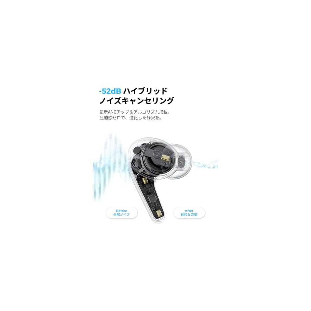 SOUNDPEATS C30 Wireless Noise Cancelling Earbuds Black Gray