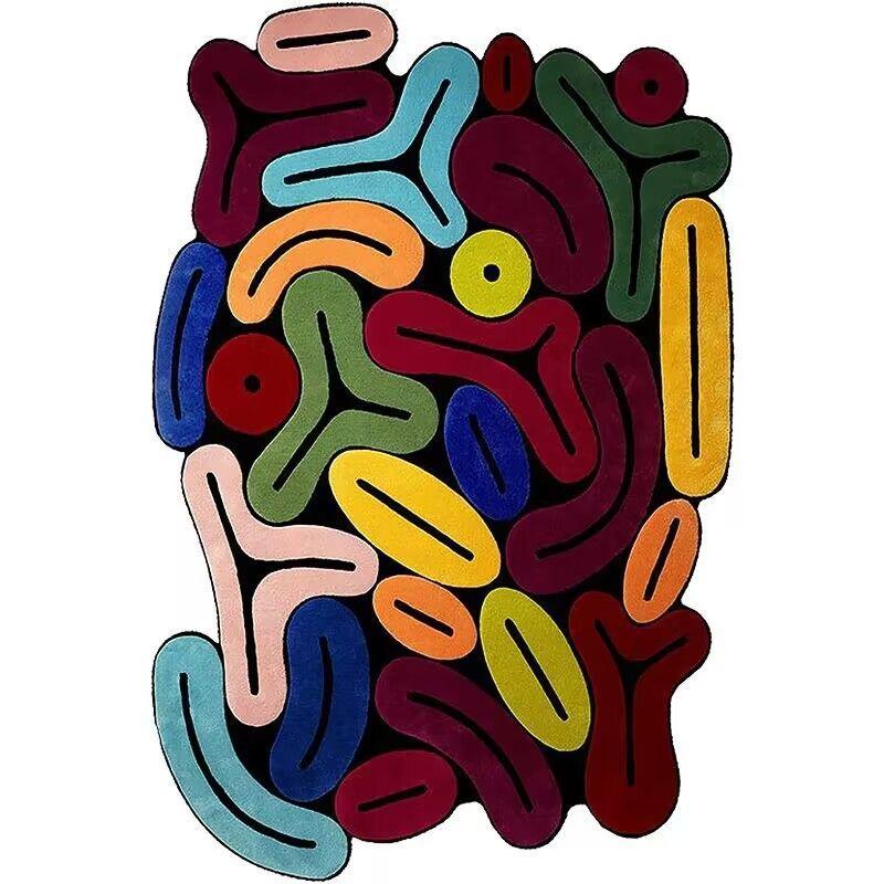 

Цветной кристальный бархатный ковер для пола, журнальный столик для кабинета, диван, большая напольная подушка для гостиной 80 * 120cm