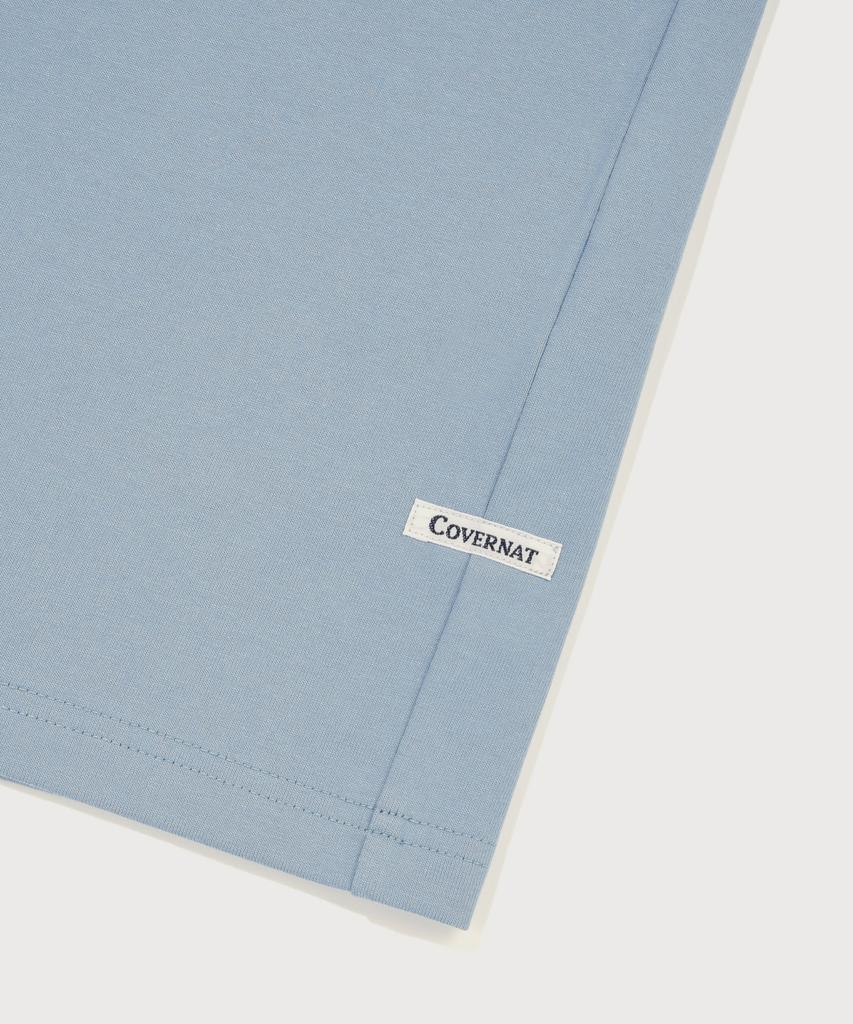 COVERNAT Cool Cotton Shine C Logo T-Shirt Sky Blue