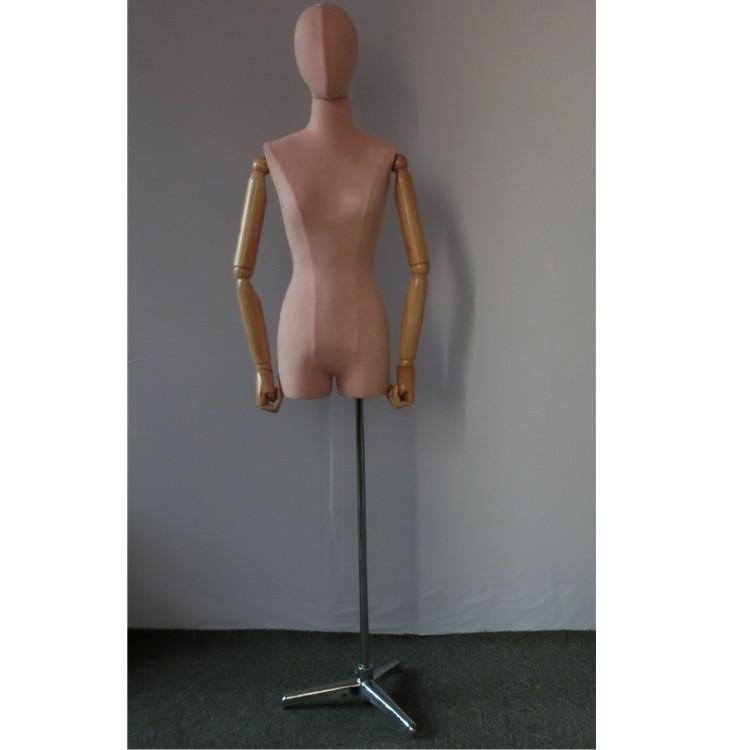 Women's Suede Half-Body Mannequin for Store Display