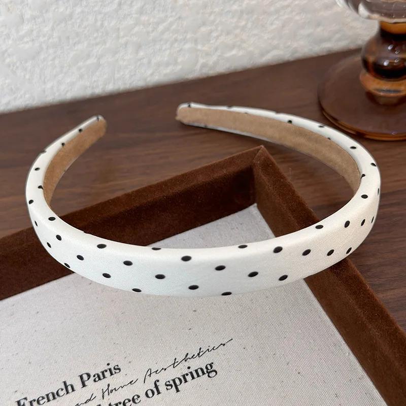 Polka Dot Hair Bands for Women Floral Print Hair Hoop Headbands Sweet Girls Plaid Hairband Hair Accessories Headwear Headdress
