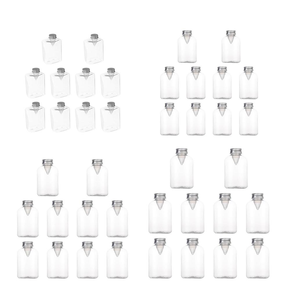 10 Pieces Empty Juice Bottles Airtight Lid Drink Container Reusable Beverage Drinking Jar
