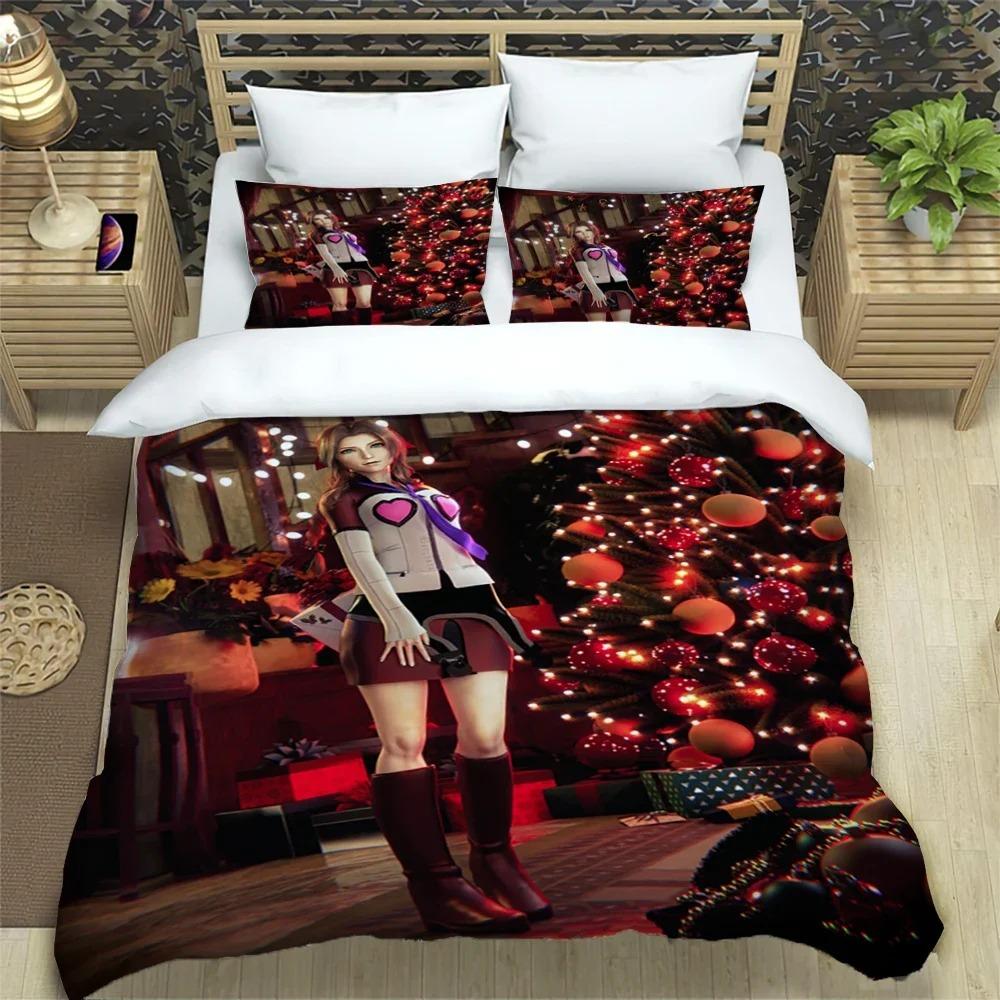 Final Fantasy Print Three Piece Bedding Set Fashion Article Children or Adults for Beds Quilt Cover Pillowcases Bedding Set Gift