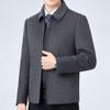 Men's Winter Double-Sided Wool Lapel Jacket with Cashmere Inner Layer - Dad Style