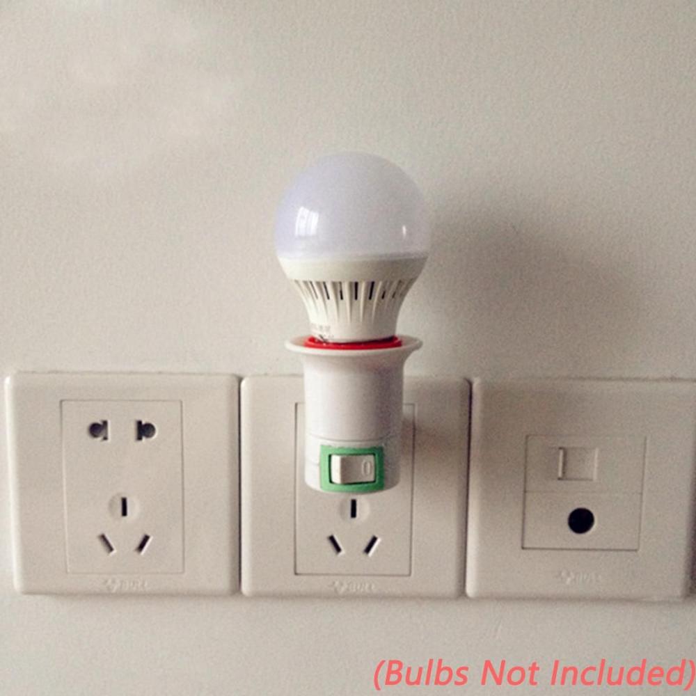 On/Off Switch Wall Lamp Light Base Splitter Lamp Holder Screw Converter Socket Adapter Bulb Base