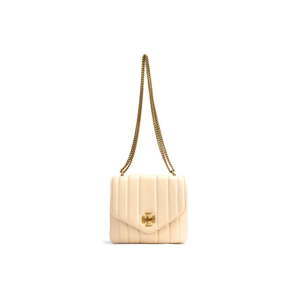 

Tory Burch Kira Multi-Layer Quilted Chain Crossbody Bag Small Women Bags White 143159-724 Basic Set (Bag+Dust Bag)