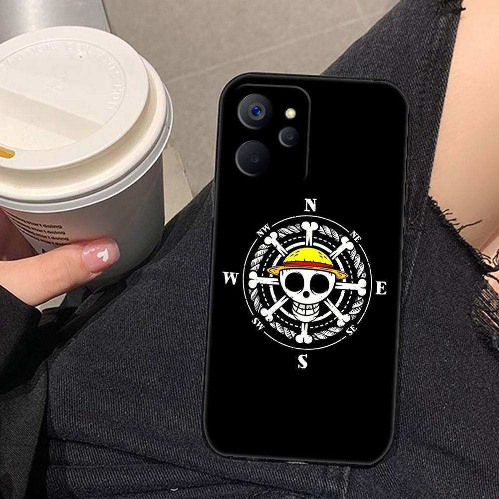 One Piece Luffy Logo Hat Phone Case For OPPO Realme 5 15 15T 14 13 12 11 10 9 9I 8 8I 7 7I 6 Pro Plus TPU Case Funda Shell Cover