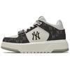 New York Yankees Lightweight Breathable Cushioning Mid Top Skateboard Shoes Unisex Black White 3ASXMDM6N-50BKS