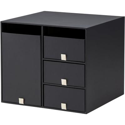 Desk Small Storage Storage Case with Cosmetics Living Room Organizer, Box, Drawers, Storage, Post, Black, Small, LP-304YS 85-130