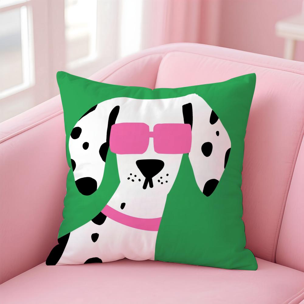 Funny And Fun Pictures Of Happy Animals Cushion Cover Linen Pillowcase Cover Soft Decor for Sofa Home Room
