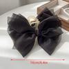 Mesh Tulle Large Bow Grab Clip Elegant Retro Female Net Yarn Ponytail Braid Claw Clip Hair Accessories Gift Headdress