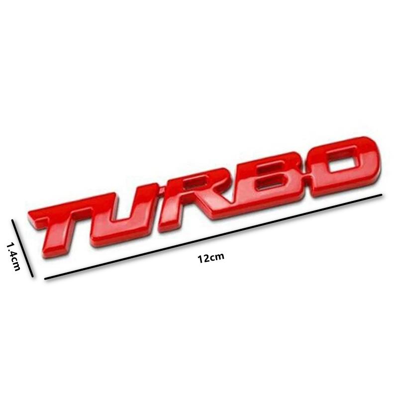 Metall Turbo Logo Aufkleber für Auto Styling Vollkörper Dekoration und Aufkleber Außen Schriftzug Heckklappenemblem für Motorradrennen