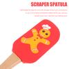 1pcs Christmas Spatula Silicone Wood Handle Gingerbread Pattern Baking Tool Kitchen Gadget For Cake Cream Butter Spreader