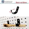 Black Square Pegboard Hook & Tool Holder Shelf - Metal Storage Rack & Accessory Display