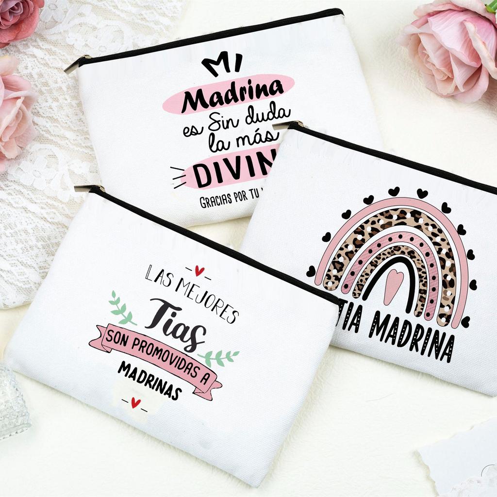 The Best Aunts Are Promoted To Godmothert Makeup Bag Pregnancy Announcement Cosmetic Bags Travel Toiletry Pouch Godmother Gift