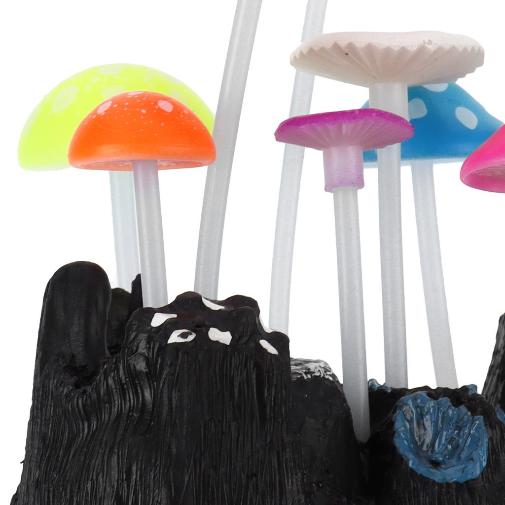 Simulation Mushrooms Aquarium Decoration Glowing Rockery Aquarium Decoration for Fish Landscape