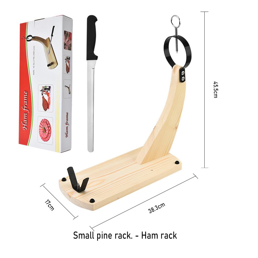 

Premium Wooden Ham Stand Jamonero for Serrano and Iberico Hams Ideal With Non-Slip for Display and Carving Sturdy Design