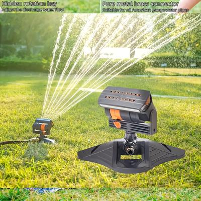 1 pièce Arroseur de Jardin avec 16 Buses, Tête Réglable Rotative à 180°, Système d'Arrosage Automatique, Large Zone de Couverture, Facile à Installer