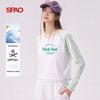 SPAO Women's Color-Block Raglan Long-Sleeve Graphic T-Shirt