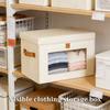 Folding Storage Box With Lid Visible Wardrobe Storage Clothes Storage Box Large Capacity Household Toys Miscellaneous Goods Storage Box