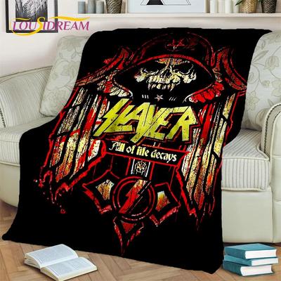 Heavy Metal Band Slayer Rockdecke, Weiche Wohndecke für Zuhause Schlafzimmer Bett Sofa Picknick Reise Büro Ruheabdeckung Decke Kinder
