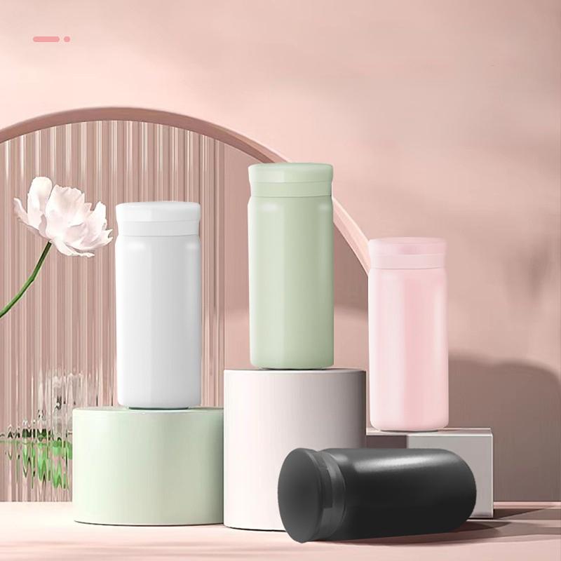 Portable Water Cup Thermos Cup 300ml Vacuum Flasks Portable Stainless Steel Thermos Cup Water Bottle Travel Tea Mug Office Thermos Cup