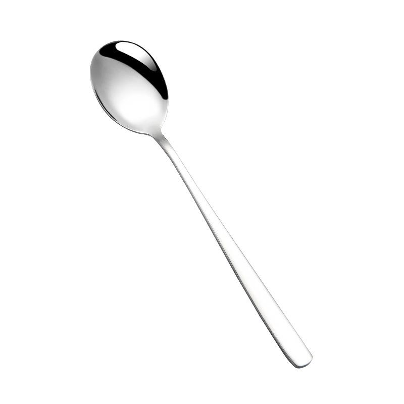 Korean Style 304 Stainless Steel Long-Handled Spoon - Thickened for Rice & Soup 410 Material