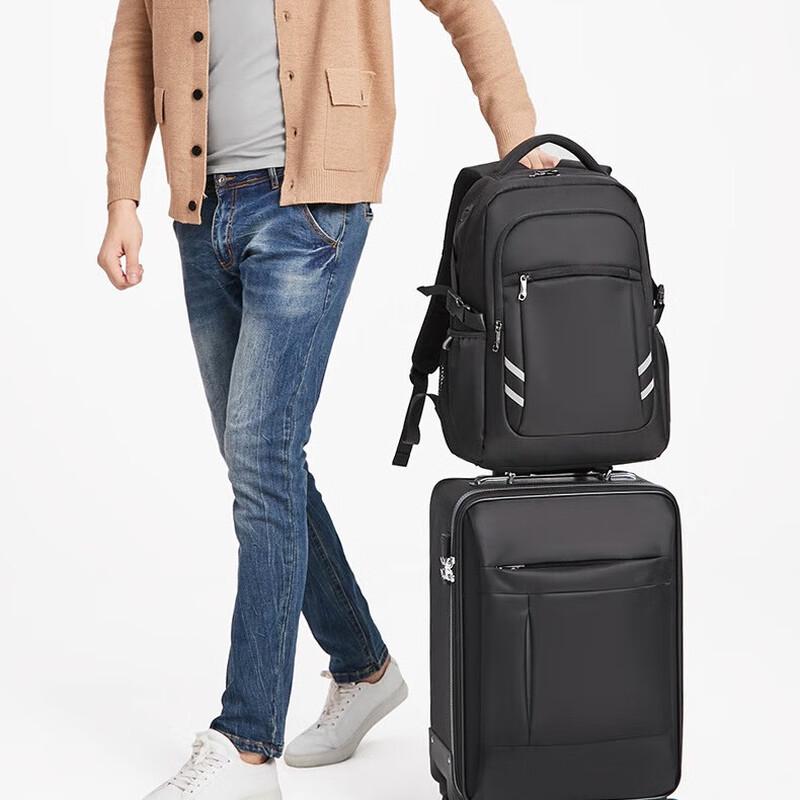 WEZHO Men's Wear-Resistant Business Travel Laptop Backpack