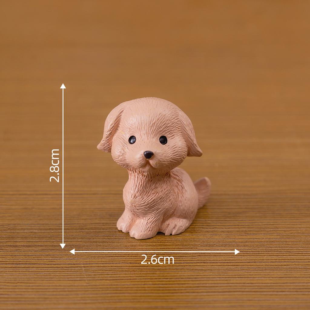 Car Desktop Mini Ornament Micro Landscape Creative Cute Realistic Little Dog Figurine