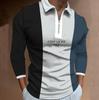 Stylish Long Sleeve Polo Shirt with Leopard Print Graphic, Trendy Casual Wear