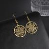 Archangel Metatron Geometric Earrings for Women Hollow Secret Geometry Charms Amulet Jewelry Drop Dangle Earrings Christmas Gift