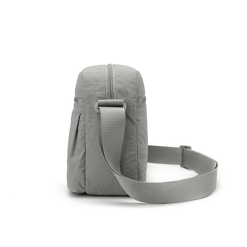 Solid Color Shoulder Bag Multi-compartment Crossbody Bag