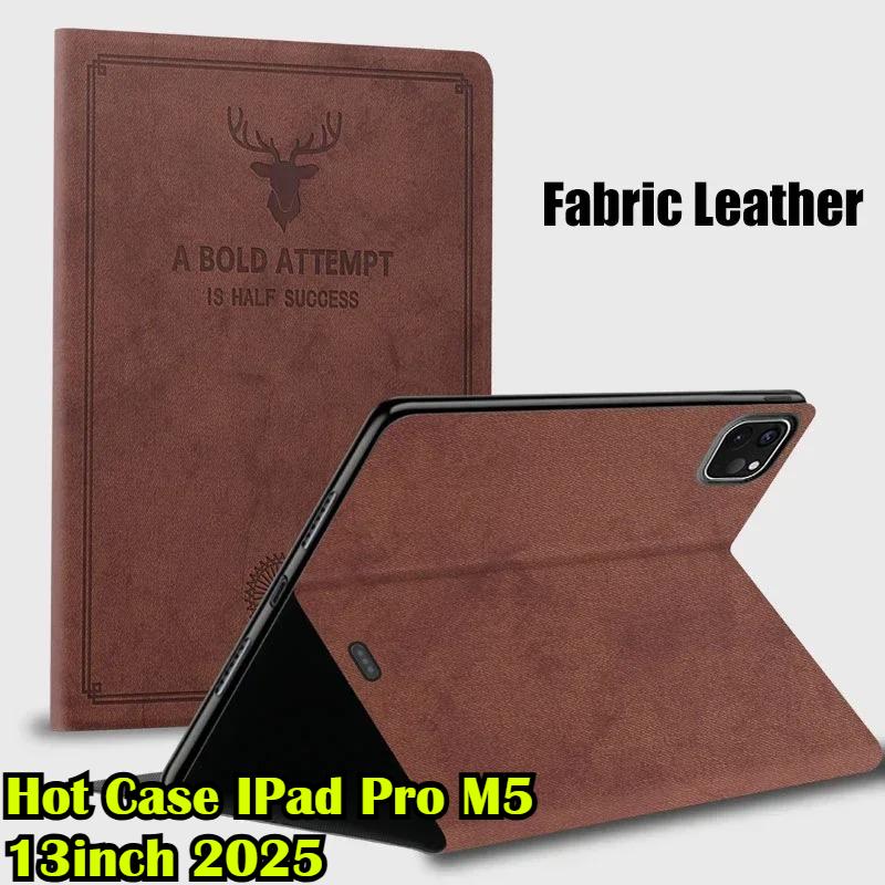 Premium Deer Head Case for IPad Pro M5 13 11 Inch M4 11th Gen A16 Air 7 6 M3 M2 Smart Leather Hard PC Back Tablet Funda