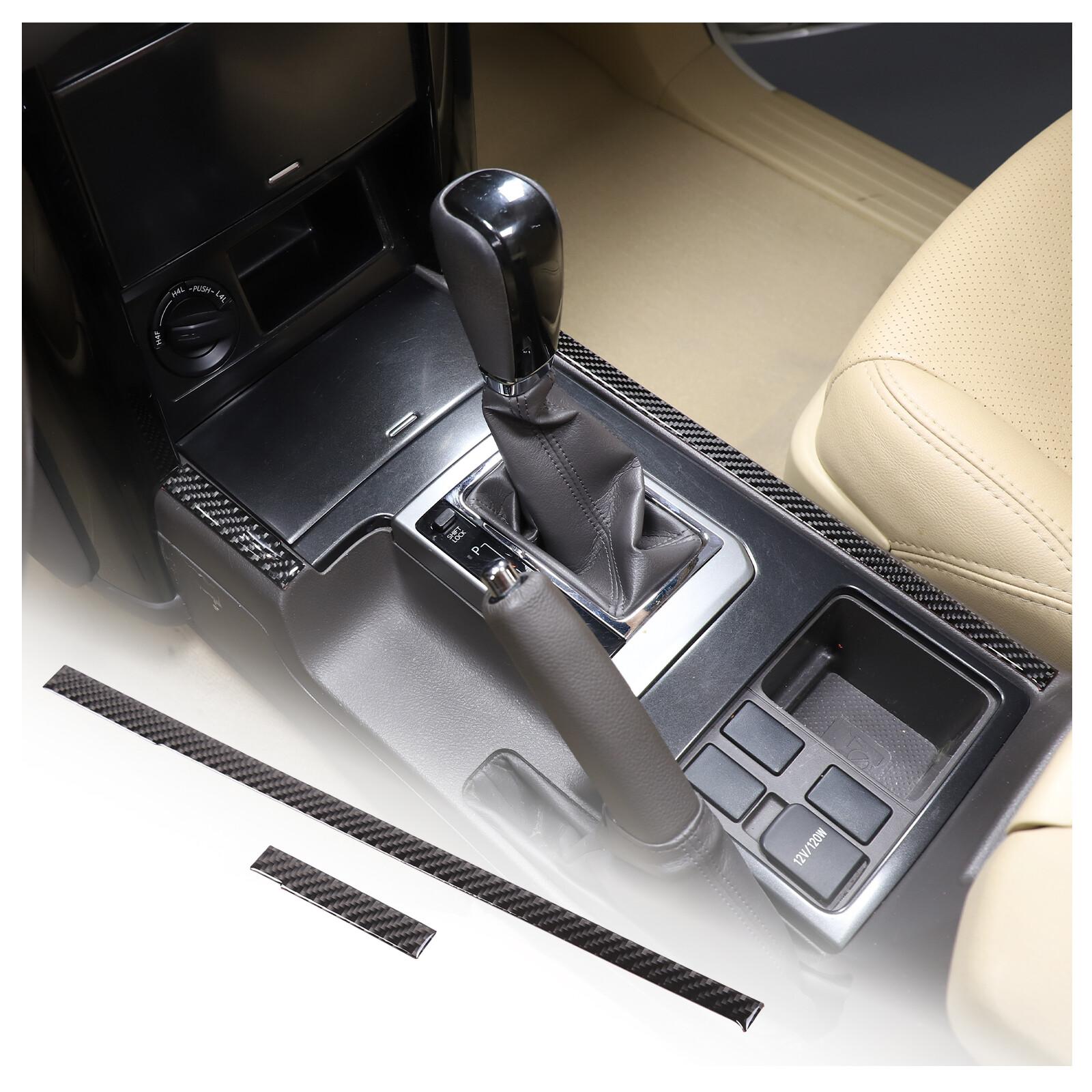 Carbon Center Gear Shift Side Trim Sticker For Toyota Land Cruiser Prado 10-17
