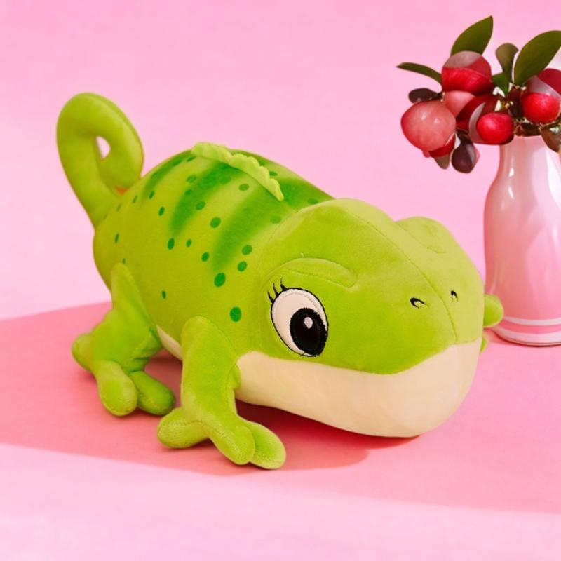 Cartoon Chamäleon Plüschtier Stofftier Grün Orange Blau für Jungen Mädchen Kinder Schreibtischdekoration Niedliche Weiche Puppe Kawaii Geschenkidee