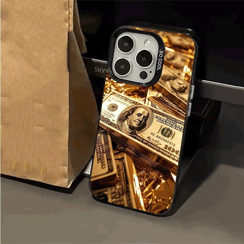 Local tyrant gold dollar bill apple 15 mobile phone case iphone16promax personalized 13/12/11 anti-drop 14 protective case
