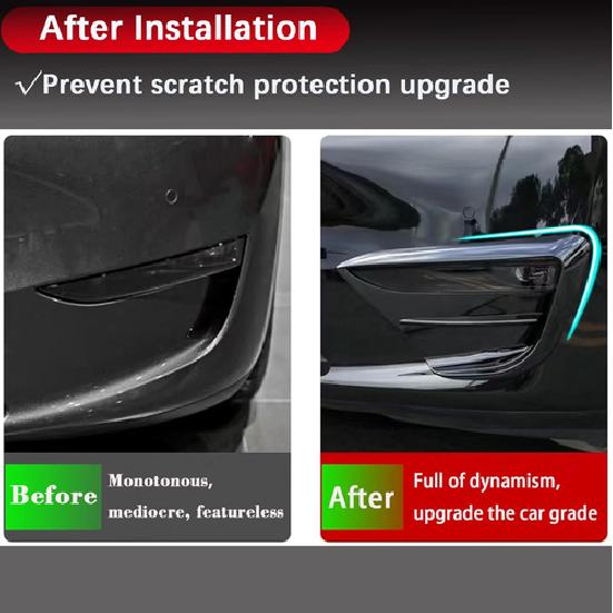 For Tesla Model Y Front Fog Light Cover Fog Light Trim Eyebrow Cover Trim Frame