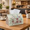 1pc Botanical Floral Bouquet Tissue Box | Multi Functional Napkin Holder, Two Sizes Available Suitable for Home, Parties, Car Decoration Soft Pastel R