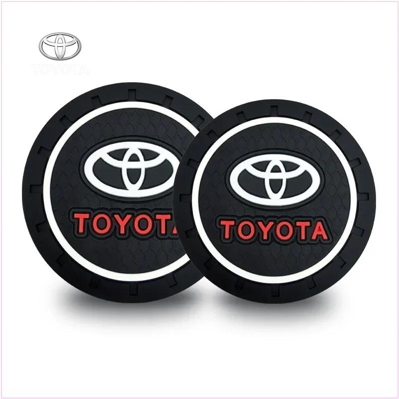 Silica Gel Car Coaster Water Cup Anti-slip Pad for Toyota TRD Aygo Vitz Vios Yaris Yaris Mark-X Mirai Corolla Avensis