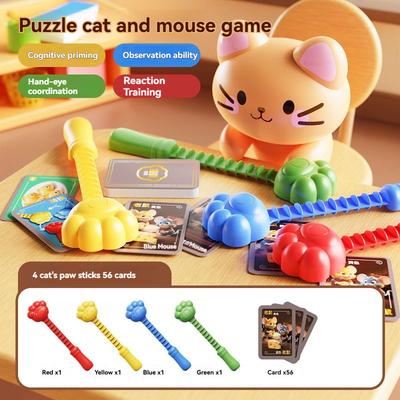 Nuevo Juguete Divertido de Gato y Ratón Jugando Cartas del Tarot, Juguete Estratégico de Mesa Creativo, Juegos de Mesa de Interacción Familiar Padre-Hijo, Juguetes.