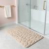 Memory Foam Bathroom Mat Backing Super Memory Foam Bath Soft Absorbent Non-Slip PVC Rug with 3D