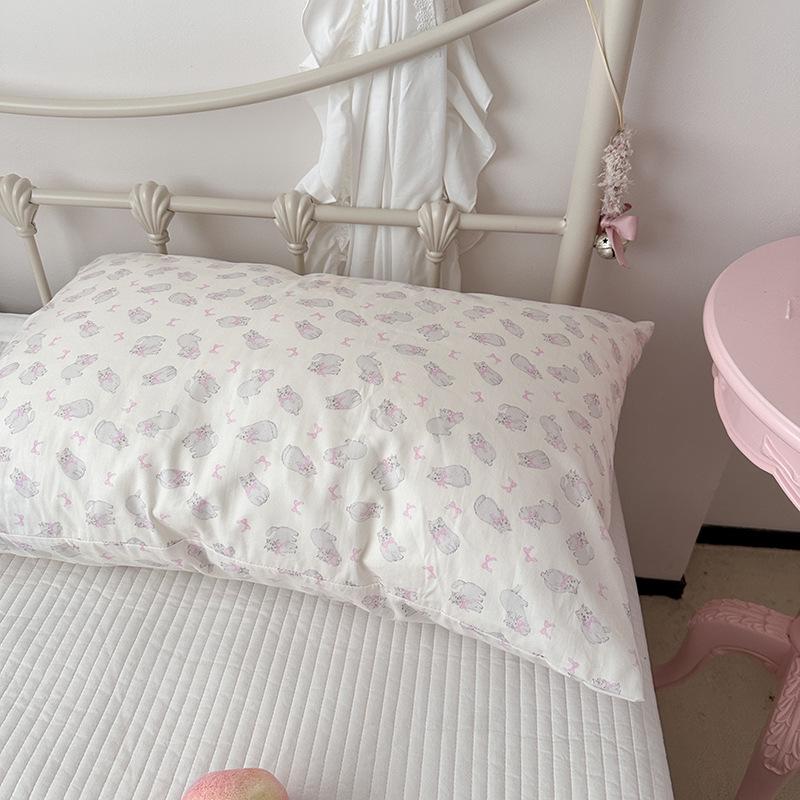 Korean Style 60s Cotton Floral Pillowcase 48x74cm - Single Piece