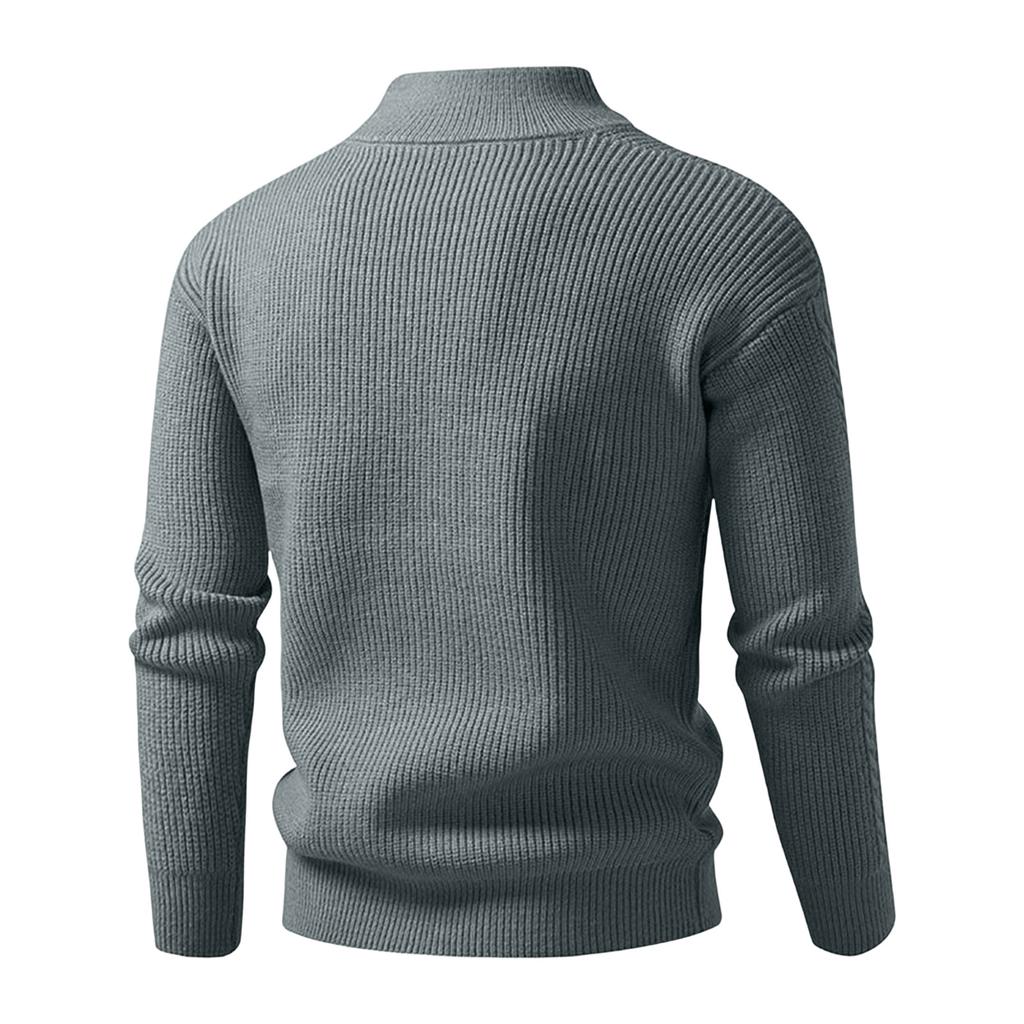 Men's  Standing   Collar  Self-Cultivation  Leisure  Cardigan  Knitting  Sweater  Coat