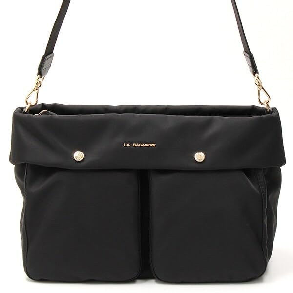 Double Front Pocket Shoulder Bag B009202 Greige [Lava Gagery] 2-Way (26)