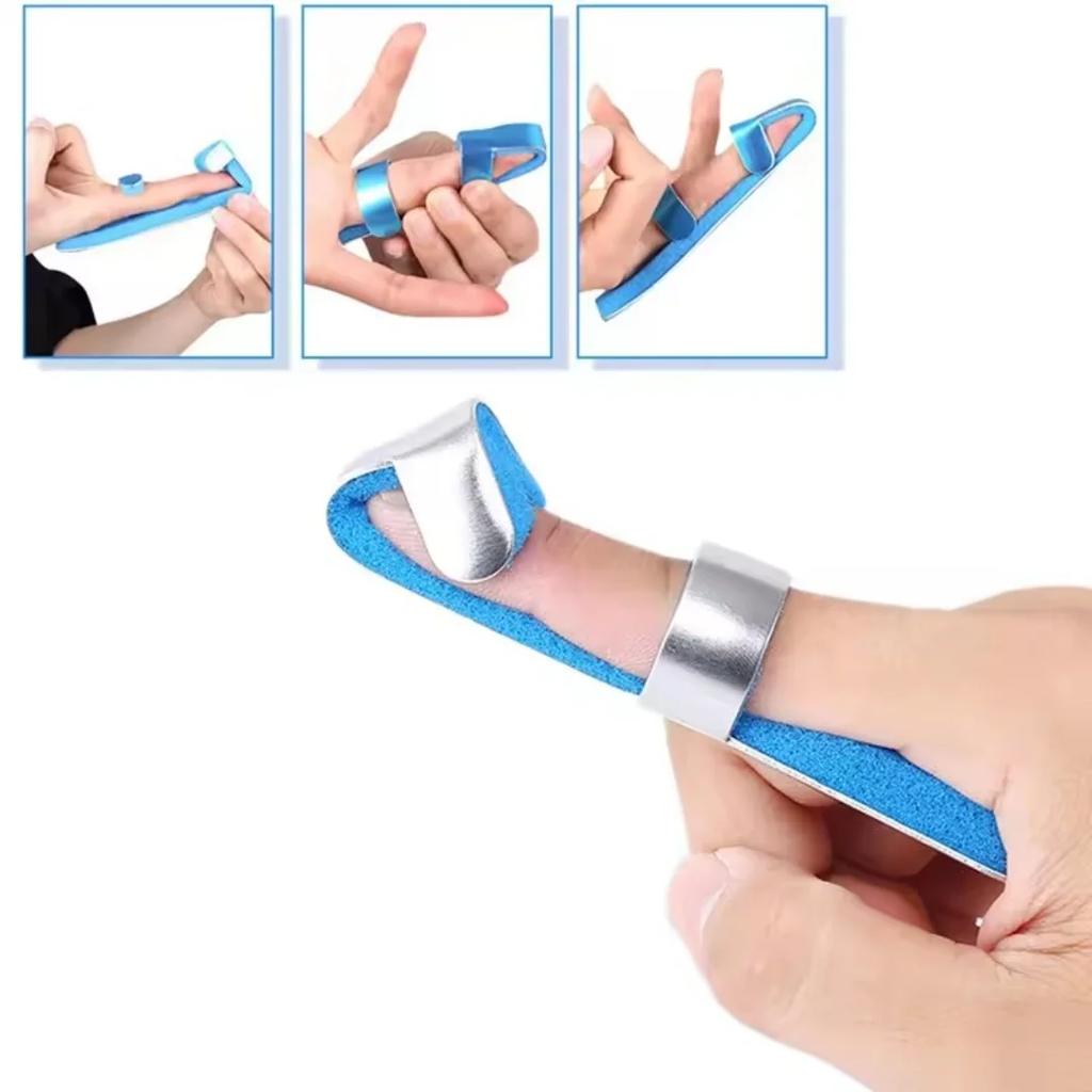 1pcs Aluminum Alloy Finger Fixing Splint with Sponge Finger Support Brace Finger Stabilizer Finger Joint Sprain Protective Cover