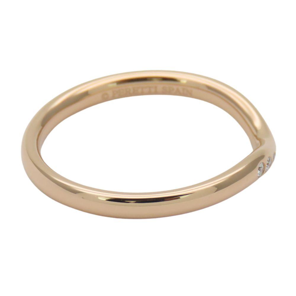 Used TIFFANY&Co. Ring Curved band EU#52 K18 Pink Gold/diamond 2.47g Pink gold 9PD
