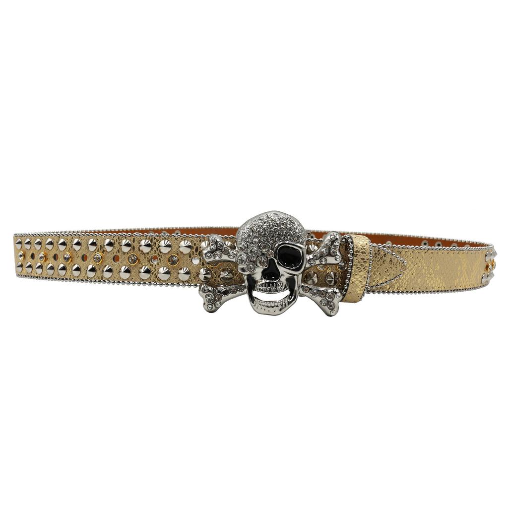 Belt Men'S Rhinestone Belt Women'S Inlaid Full Diamond Waist Seal Personality Street Fashion Internet Celebrity Style Belt Men'S